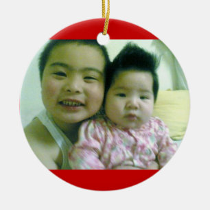 Shawn and Chloe little Ceramic Ornament