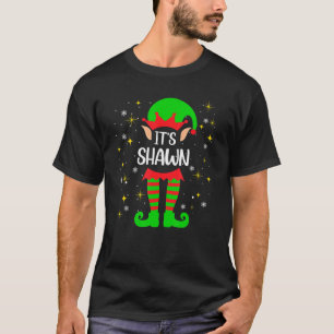 Shawn Elf Personalized First Given Name Christmas T-Shirt