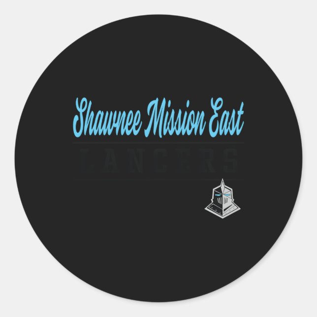 Shawnee Mission East High School Lancers Classic Round Sticker (Front)