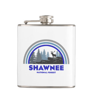 Shawnee National Forest Rainbow Deer Hip Flask