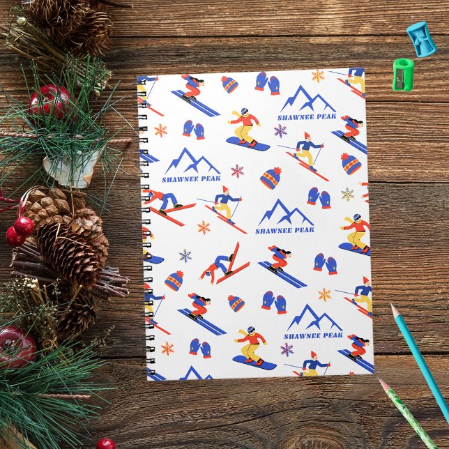 Shawnee Peak Poconos Maine Ski Snowboard Pattern Notebook (Creator Uploaded)