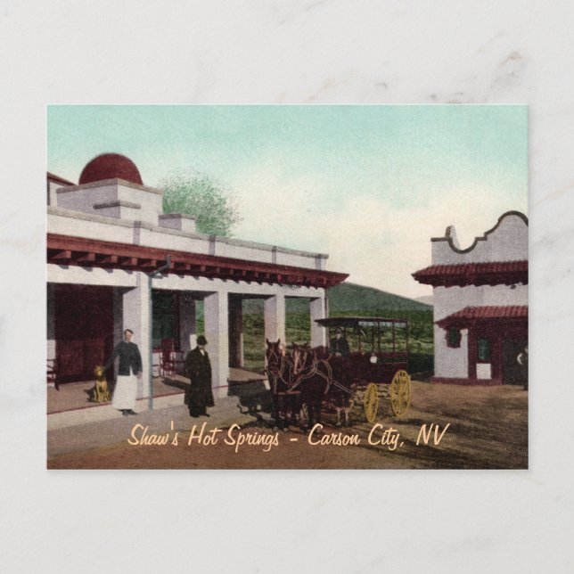 Shaws Hot Springs Postcard (Front)