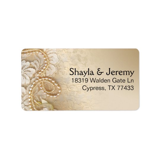 Shayla Pearls and Lace Mailing | eggshell