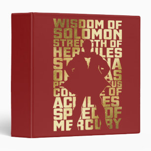 SHAZAM! Abilities Golden Typography Graphic Binder
