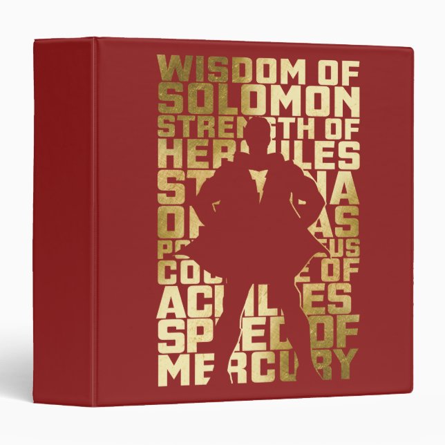 SHAZAM! | Abilities Golden Typography Graphic Binder (Front/Spine)