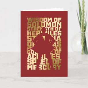 SHAZAM!   Abilities Golden Typography Graphic Card