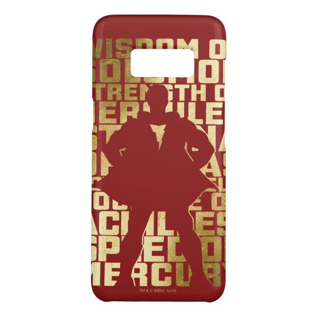 SHAZAM! | Abilities Golden Typography Graphic Case-Mate Samsung Galaxy Case (Back)