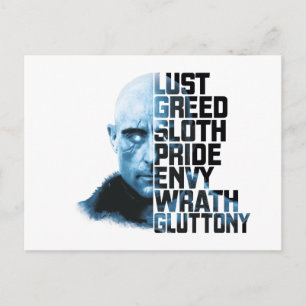 SHAZAM!   Dr. Sivana Seven Deadly Sins Graphic Postcard