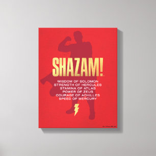 SHAZAM! Fury of the Gods   Flexing Silhouette Canvas Print
