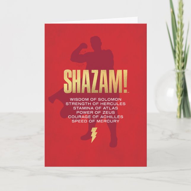 SHAZAM! Fury of the Gods | Flexing Silhouette Card (Front)