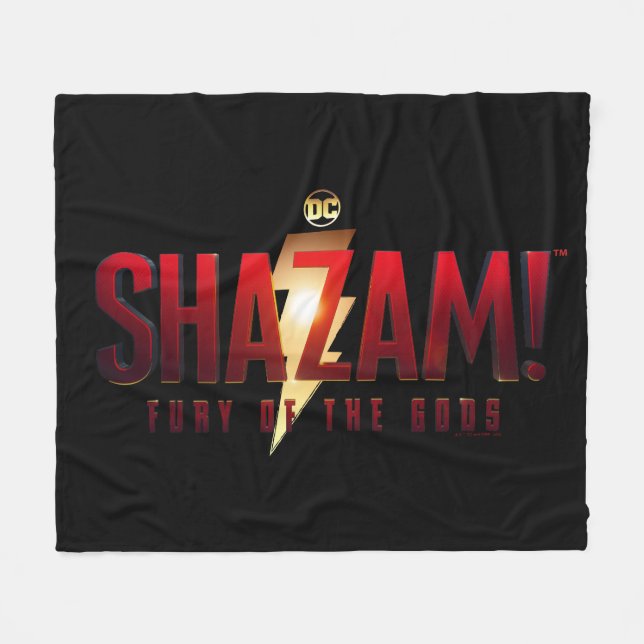 SHAZAM! Fury of the Gods | Fury of the Gods Logo Fleece Blanket (Front (Horizontal))