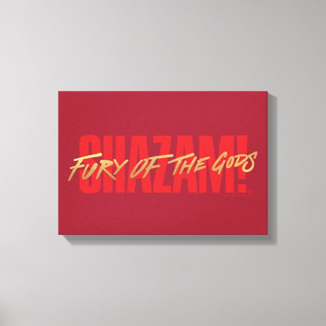 SHAZAM! Fury of the Gods | Golden Marker Logo Canvas Print (Front)