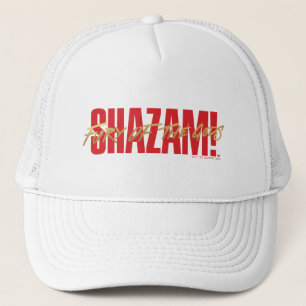 SHAZAM! Fury of the Gods   Golden Marker Logo Trucker Hat