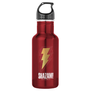 SHAZAM! Fury of the Gods   Lightning Bolt Badge 532 Ml Water Bottle