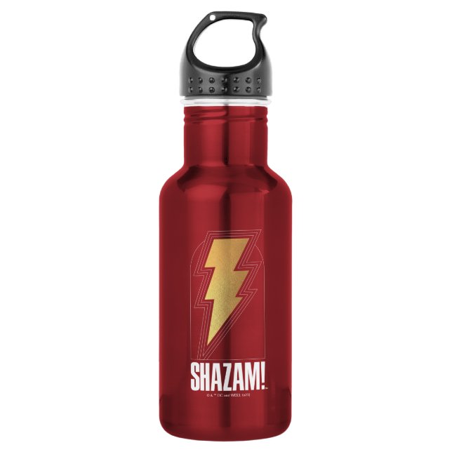 SHAZAM! Fury of the Gods | Lightning Bolt Badge 532 Ml Water Bottle (Front)