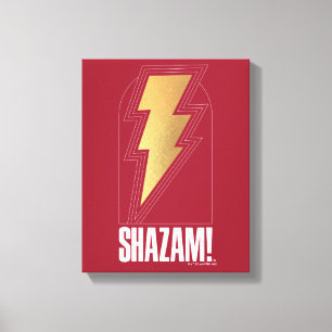 SHAZAM! Fury of the Gods   Lightning Bolt Badge Canvas Print