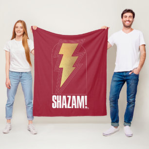 SHAZAM! Fury of the Gods Lightning Bolt Badge Fleece Blanket