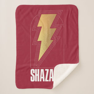 SHAZAM! Fury of the Gods Lightning Bolt Badge Sherpa Blanket