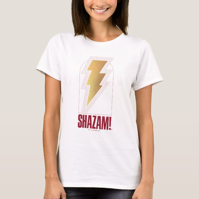 SHAZAM! Fury of the Gods | Lightning Bolt Badge T-Shirt (Front)