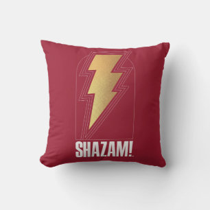 SHAZAM! Fury of the Gods   Lightning Bolt Badge Throw Pillow