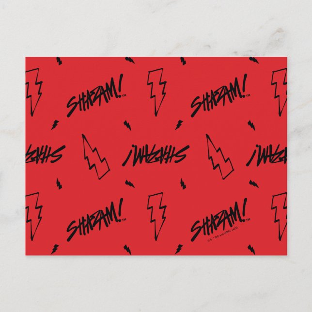 SHAZAM! Fury of the Gods | Marker Doodle Pattern Postcard (Front)