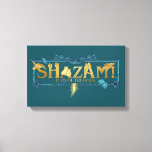 SHAZAM! Fury of the Gods   Mythical Logo Canvas Print