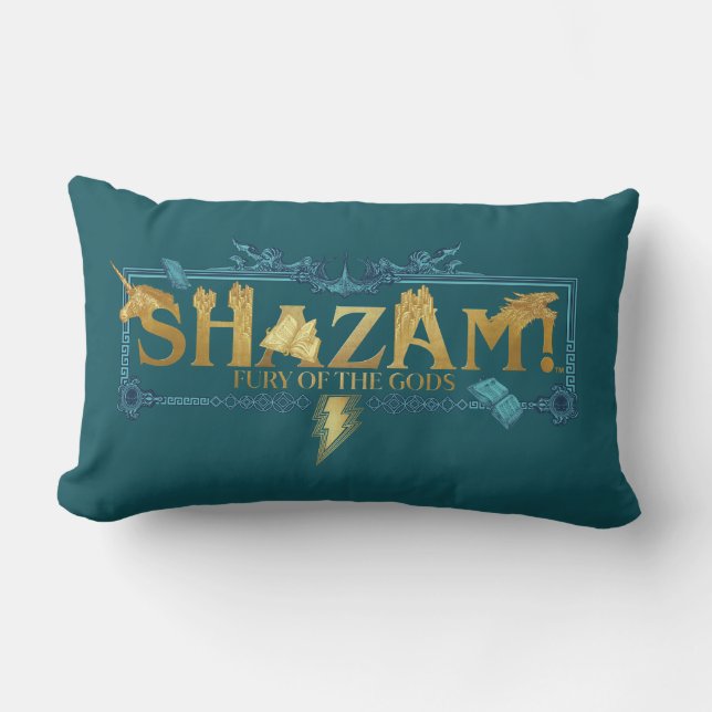 SHAZAM! Fury of the Gods | Mythical Logo Lumbar Pillow (Front)