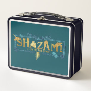 SHAZAM! Fury of the Gods Mythical Logo Metal Lunch Box