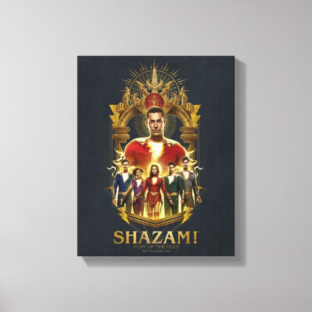 SHAZAM! Fury of the Gods | Ornate SHAZAMily Frame Canvas Print (Front)