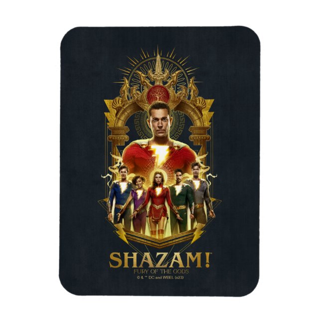 SHAZAM! Fury of the Gods | Ornate SHAZAMily Frame Magnet (Vertical)