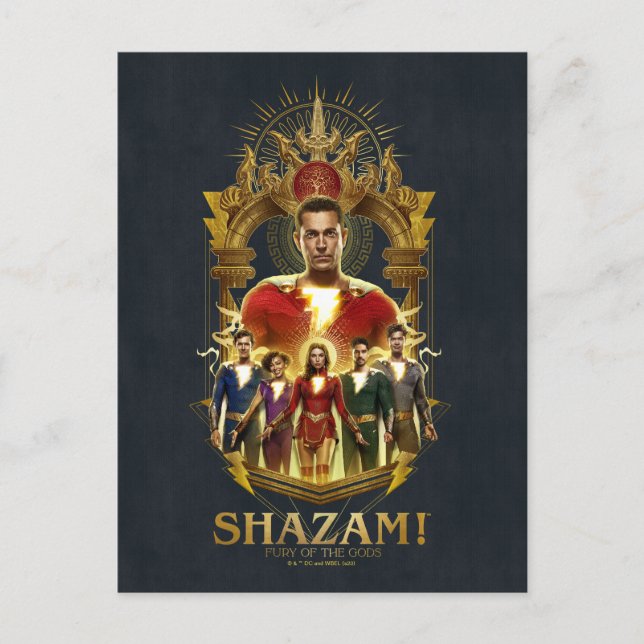 SHAZAM! Fury of the Gods | Ornate SHAZAMily Frame Postcard (Front)