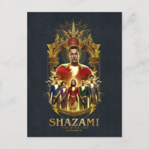 SHAZAM! Fury of the Gods   Ornate SHAZAMily Frame Postcard