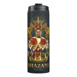 SHAZAM! Fury of the Gods   Ornate SHAZAMily Frame Thermal Tumbler