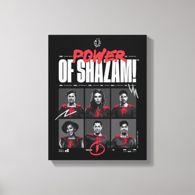 SHAZAM! Fury of the Gods | Power of SHAZAM Group Canvas Print (Front)