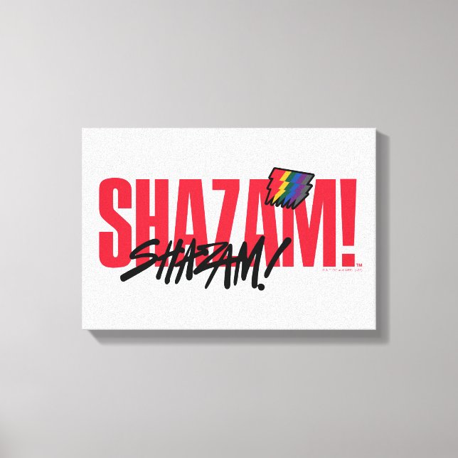 SHAZAM! Fury of the Gods | Rainbow Bolts Logo Canvas Print (Front)