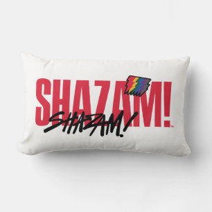 SHAZAM! Fury of the Gods   Rainbow Bolts Logo Lumbar Pillow