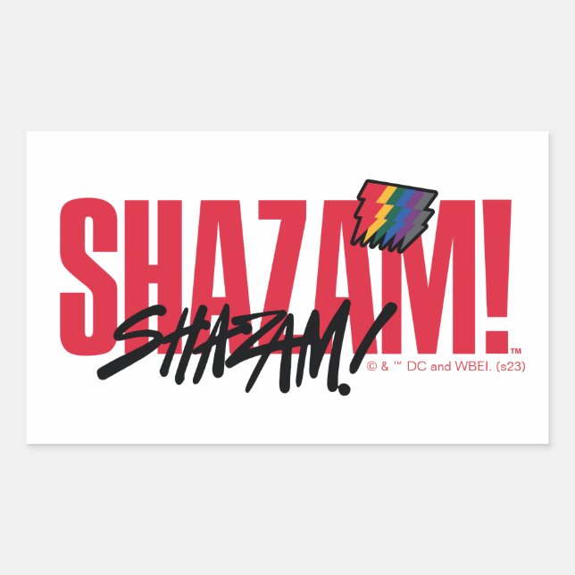 SHAZAM! Fury of the Gods | Rainbow Bolts Logo Sticker (Front)