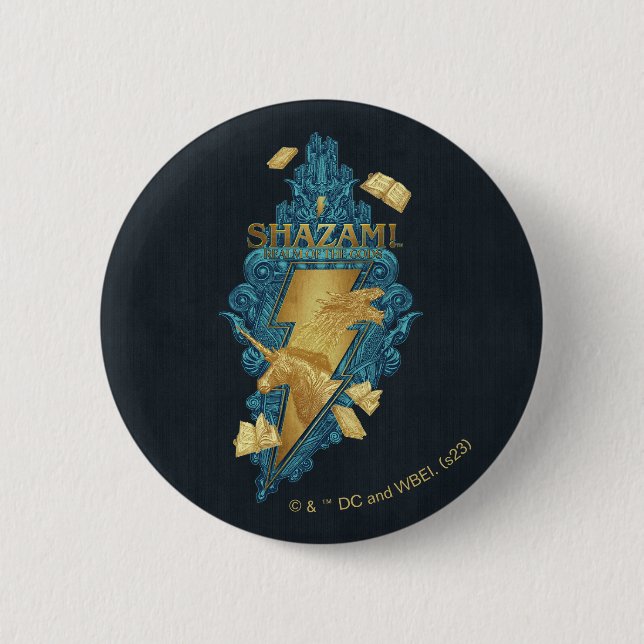 SHAZAM! Fury of the Gods | Realm of the Gods Logo 2 Inch Round Button (Front)