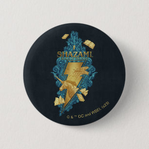 SHAZAM! Fury of the Gods Realm of the Gods Logo 2 Inch Round Button