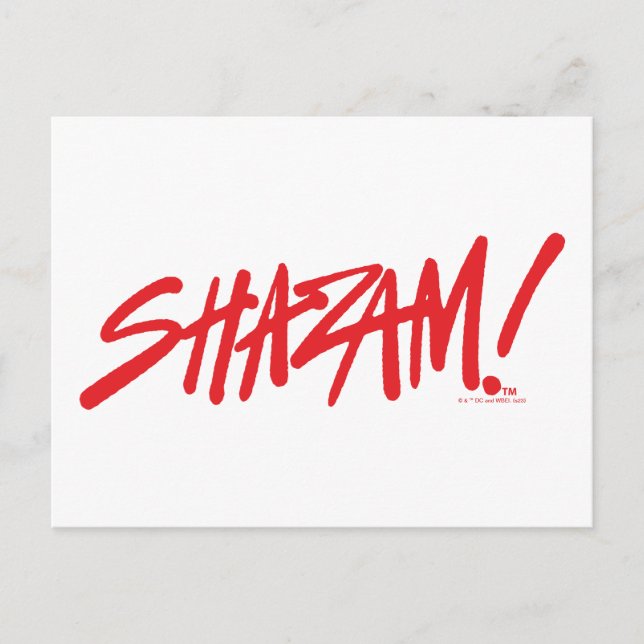 SHAZAM! Fury of the Gods | Red Marker Logo Postcard (Front)
