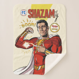 SHAZAM! Fury of the Gods SHAZAMily Comic Cover Sherpa Blanket