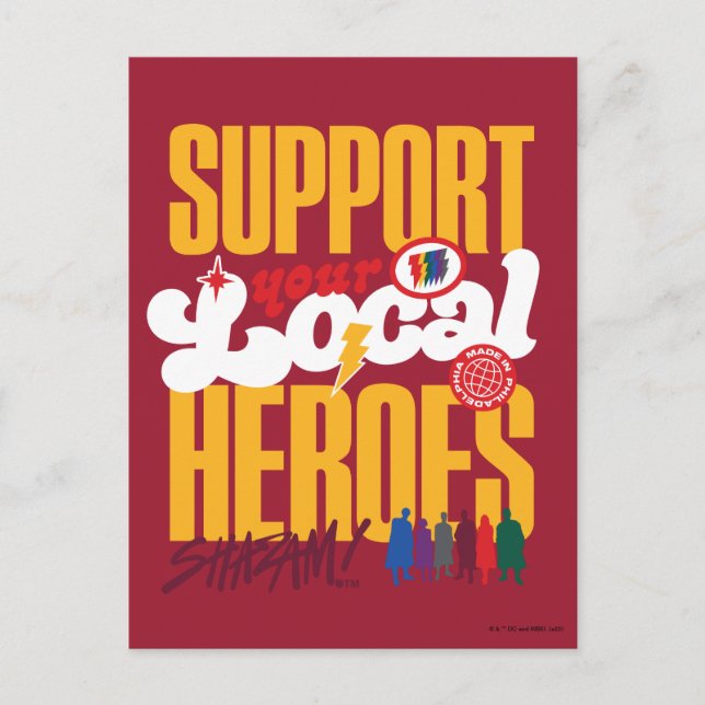 SHAZAM! Fury of the Gods | Support Local Heroes Postcard (Front)