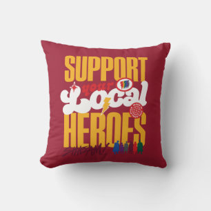 SHAZAM! Fury of the Gods   Support Local Heroes Throw Pillow