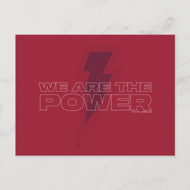 SHAZAM! Fury of the Gods | We Are The Power Postcard (Front)