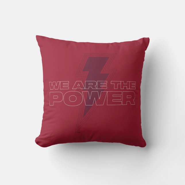 SHAZAM! Fury of the Gods | We Are The Power Throw Pillow (Front)