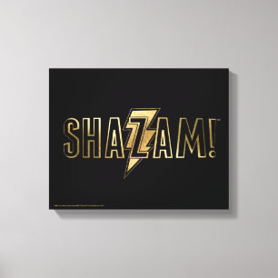 SHAZAM!   Gold Logo Canvas Print