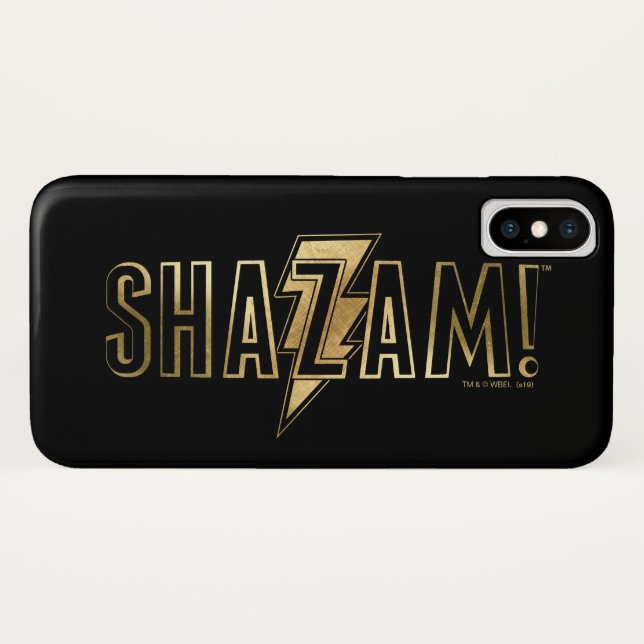 SHAZAM! | Gold Logo Case-Mate iPhone Case (Back (Horizontal))