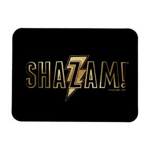 SHAZAM!   Gold Logo Magnet