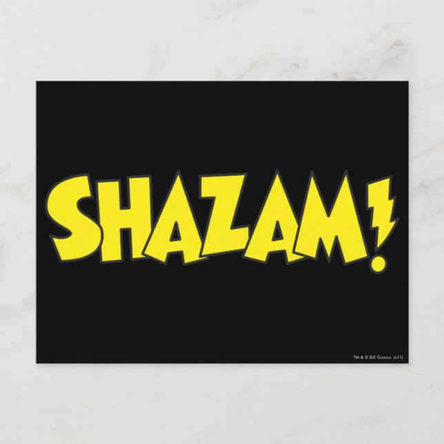 Shazam Logo Yellow Postcard (Front)