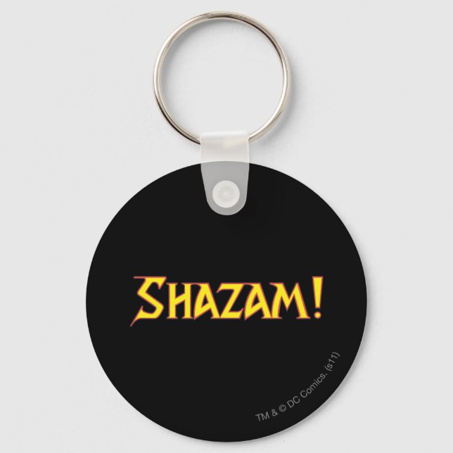 Shazam Logo Yellow/Red Keychain (Front)